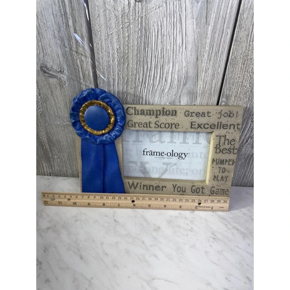 Frame-ology Blue Ribbon Champion Winner 3.5x5 Picture Frame United Design Corp